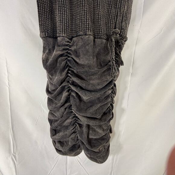 NWT Free People Black/Gray High Neck Mini Dress – Size S, 100% Cotton - Picture 4 of 7